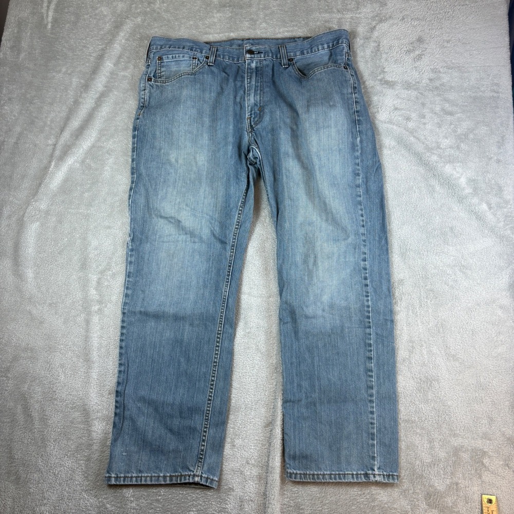 Levi's‎ Jeans Men 38x30 559 Relaxed Straight Blue Faded Whiskered Denim
